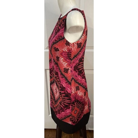 AGB Sheath Dress Womens Size 8 Red Black Sleeveless Back Zipper - Picture 3 of 6